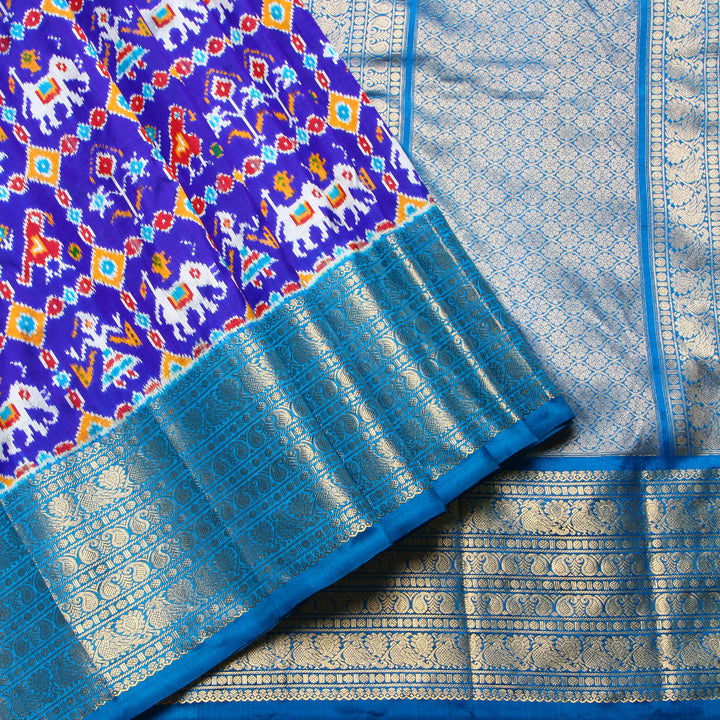 Kuberan Royalblue Pochampally Silk Saree