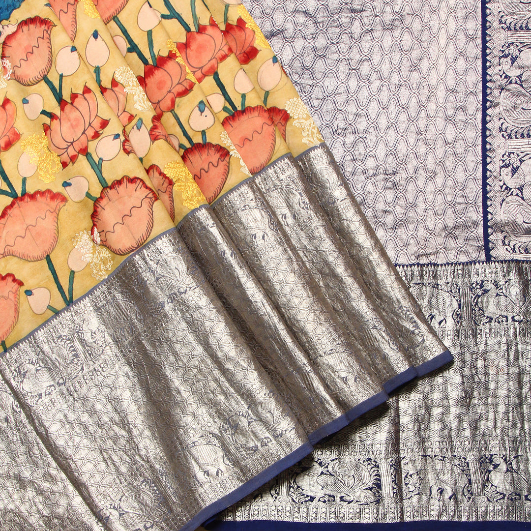 Kalamkari Kanchipuram Silk Saree