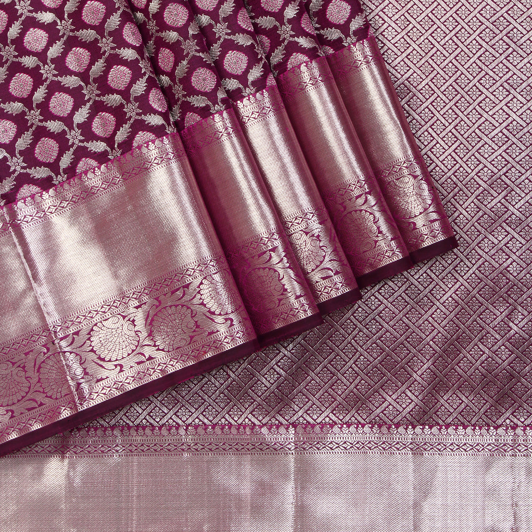 Kuberan Dark Majenta Kanchivaram Silk Saree