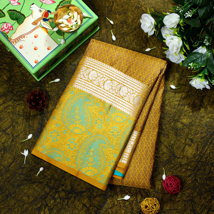 Yellow Kanchivaram Saree