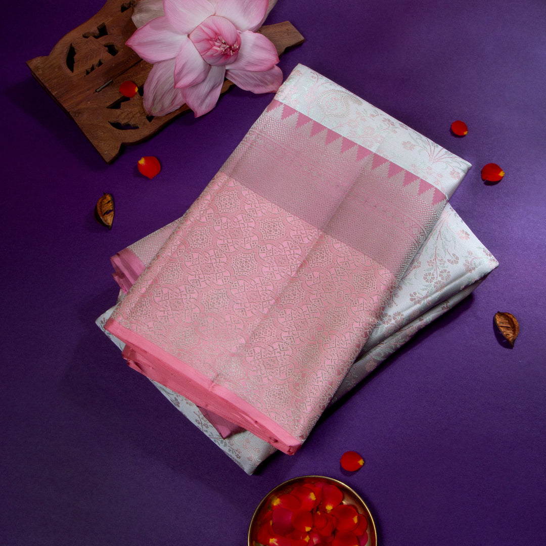 Silver Kanchivaram Saree