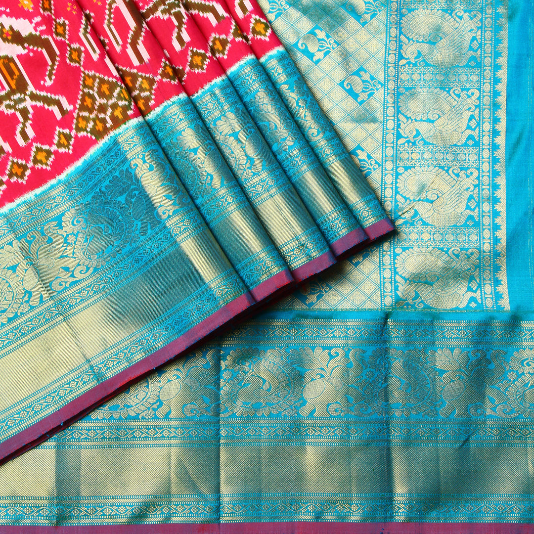 Kuberan Pink Pochampally Silk Saree