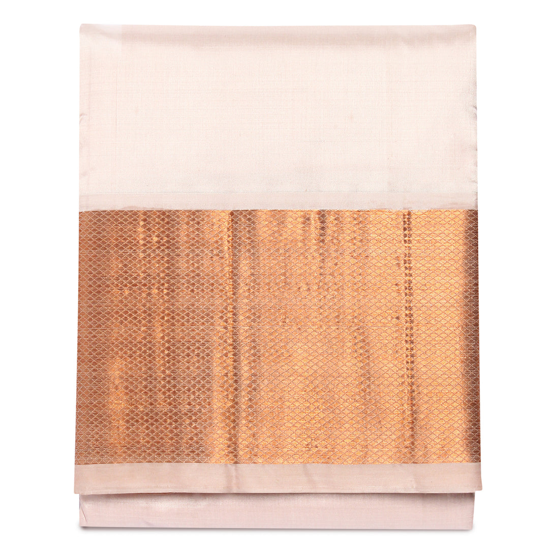 Kuberan Light Pink Pure Silk Dhoti