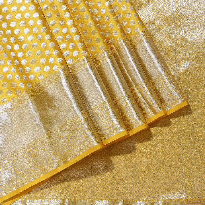 Kuberan Yellow Kanchivaram Silk Saree