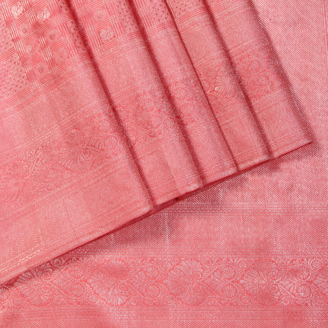 Kuberan Peach Kanchivaram Silk Saree