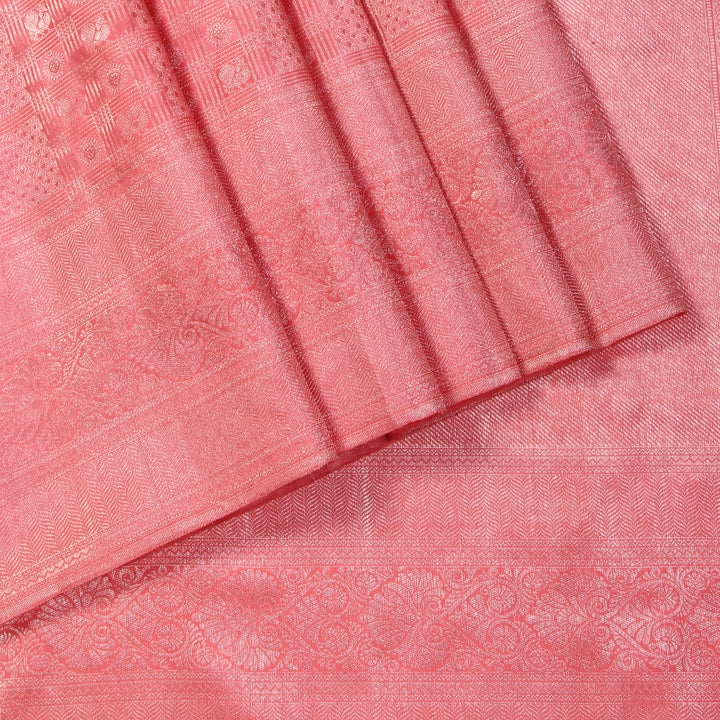 Kuberan Peach Kanchivaram Silk Saree