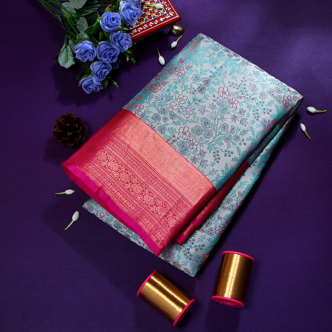 Sky Blue Kanchivaram Saree