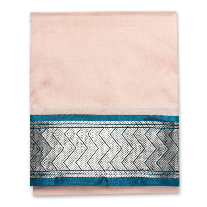 Kuberan Light Beige Pure Silk Dhoti