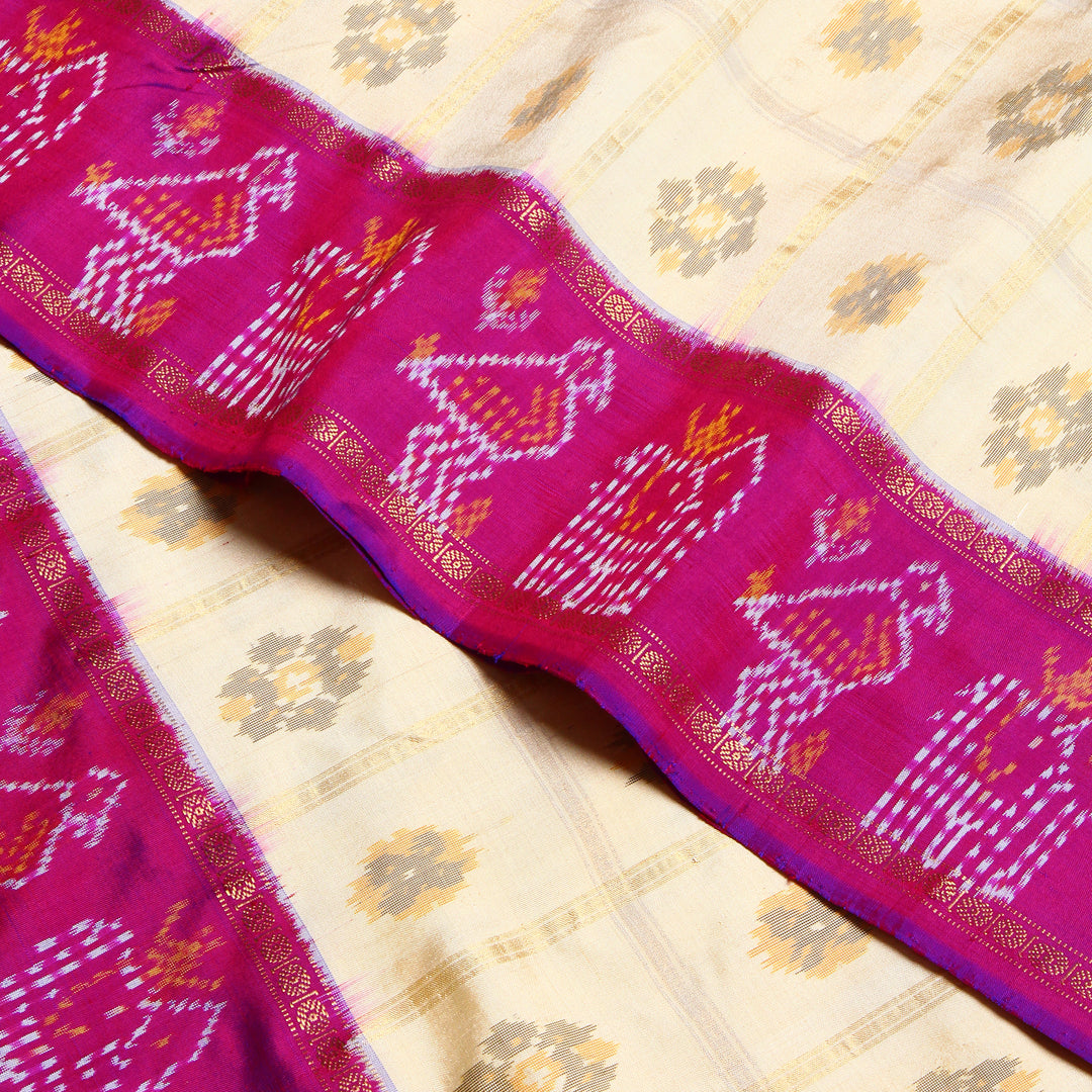 Kuberan Cream Pochampally Silk Saree