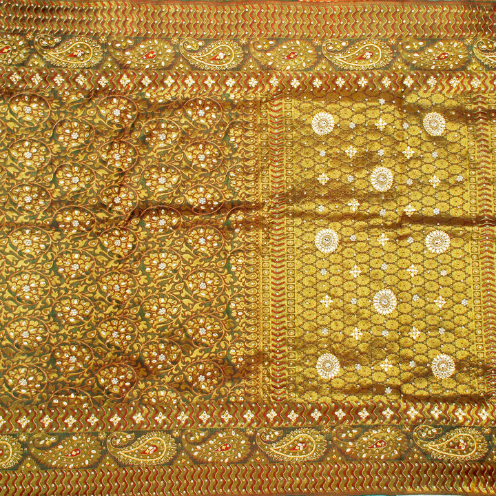 Kuberan Bottle Green Fancy Saree