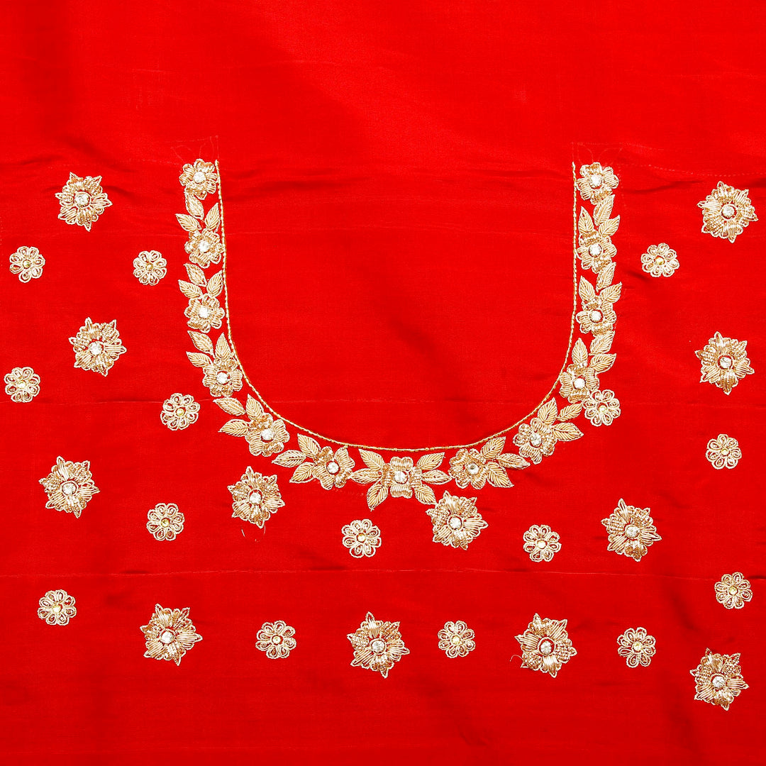 Kuberan White and Red Fancy Saree