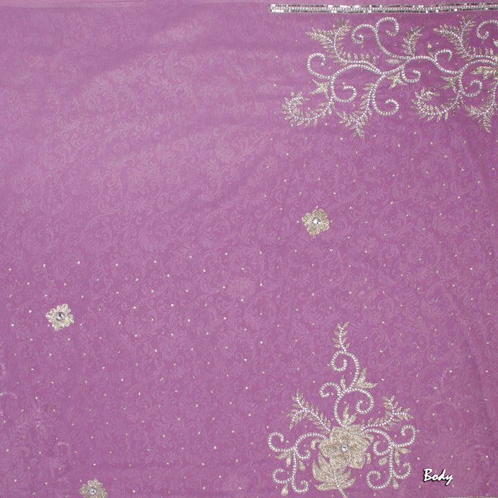 Kuberan Purple Chiffon Saree