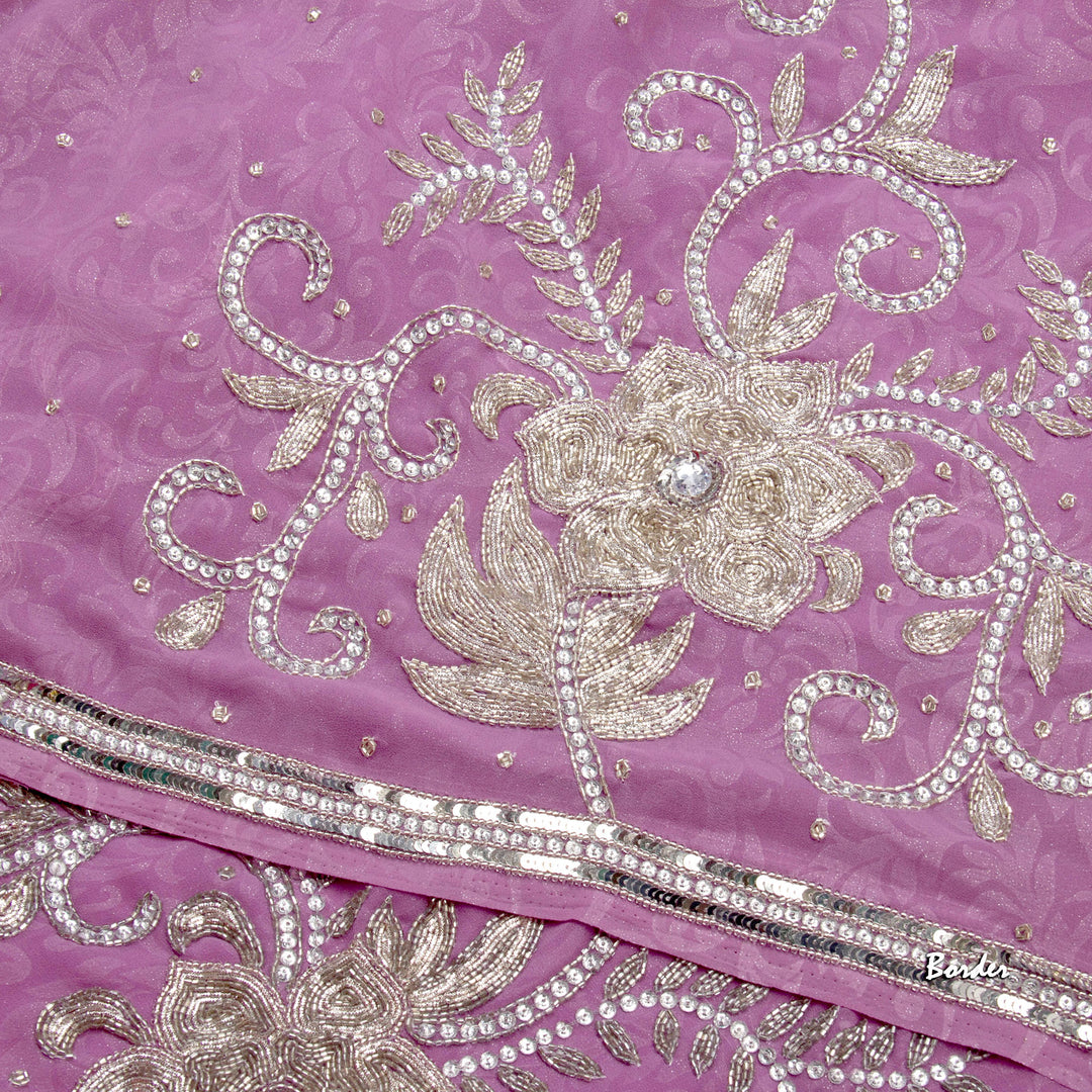 Kuberan Purple Chiffon Saree