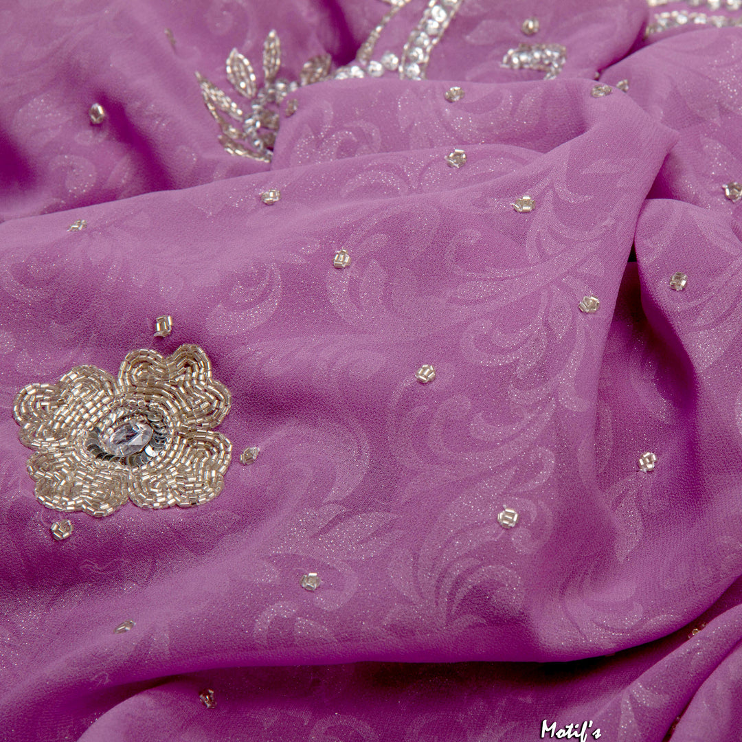 Kuberan Purple Chiffon Saree
