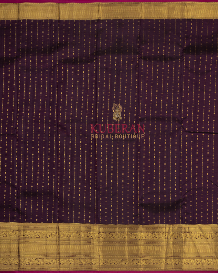 Kuberan Purple Kanchivaram Silk Saree