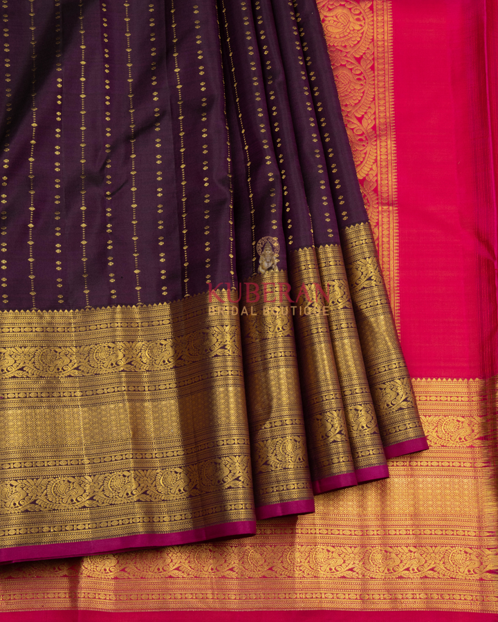 Kuberan Purple Kanchivaram Silk Saree