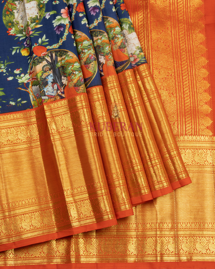 Kuberan Blue Prints Kanchipuram Silk Saree
