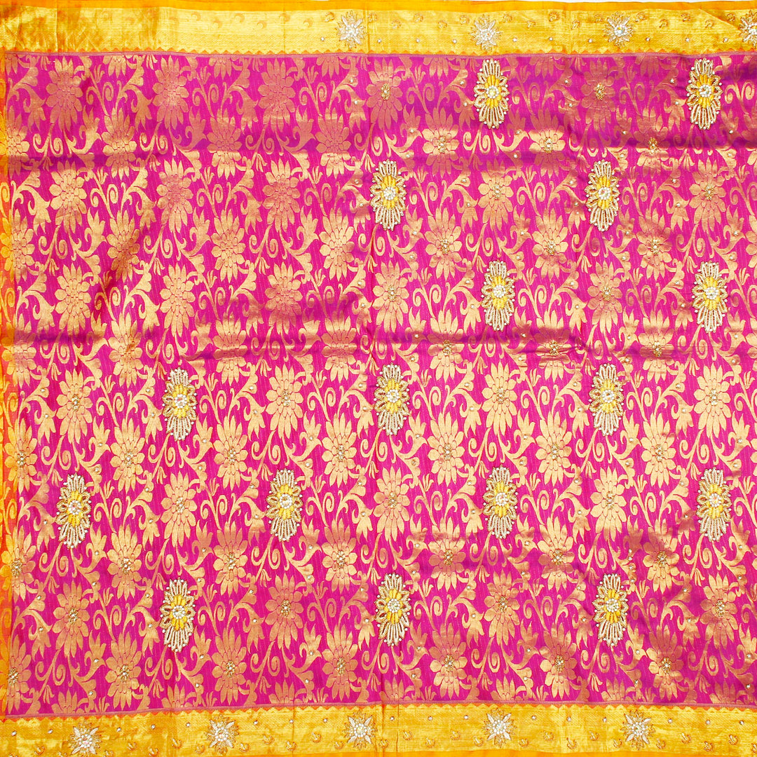 Kuberan Rani Pink Fancy Saree