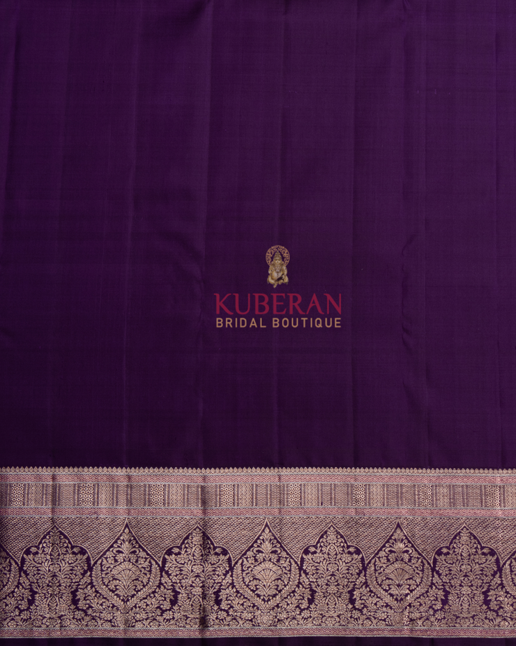 Kuberan Pink With Purple Kanchivaram Silk Saree