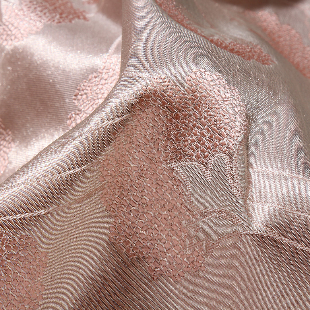 Kuberan Light Peach Colour Kanchivaram Silk Saree