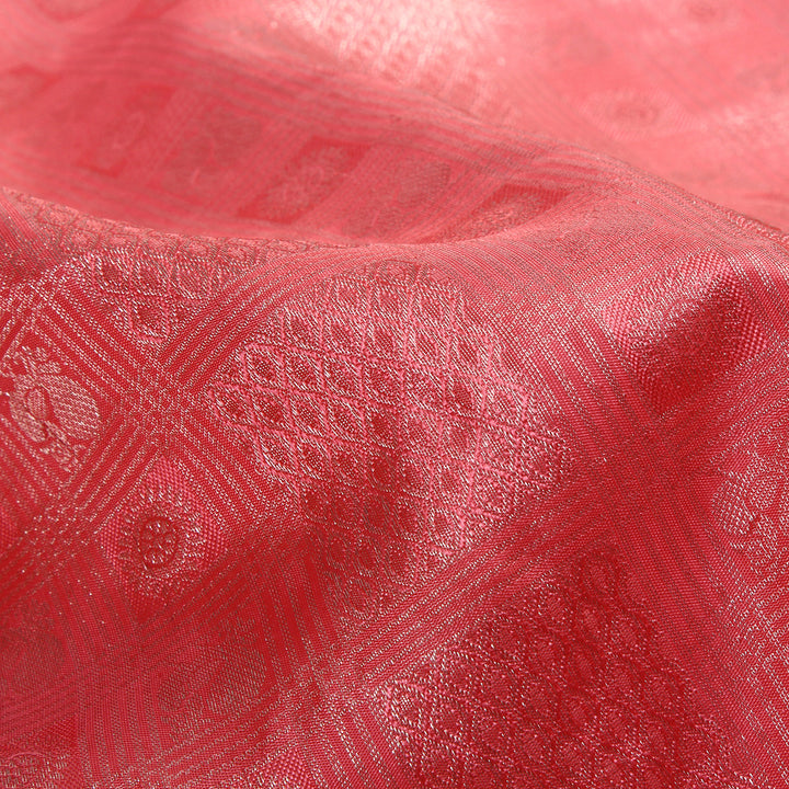 Kuberan Peach Kanchivaram Silk Saree