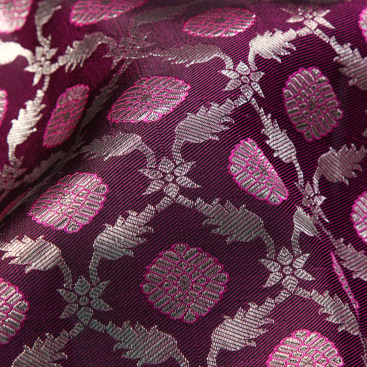 Kuberan Dark Majenta Kanchivaram Silk Saree