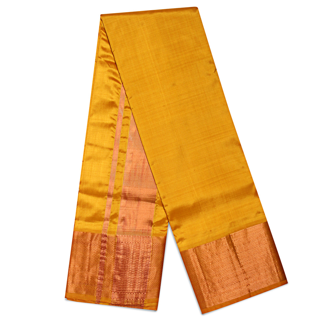Kuberan Mustard Pure Silk Dhoti