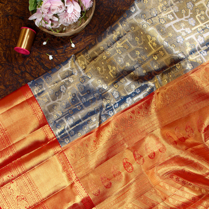 Blue Kanchivaram Saree