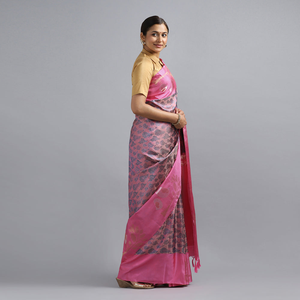 Pink Kanchivaram Silk Saree