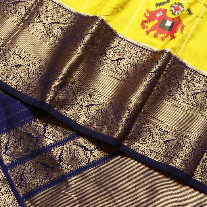 Kuberan Yellow Pochampally Silk Saree