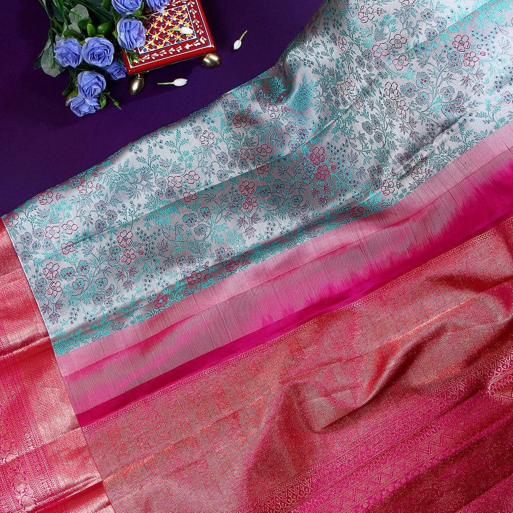 Sky Blue Kanchivaram Saree