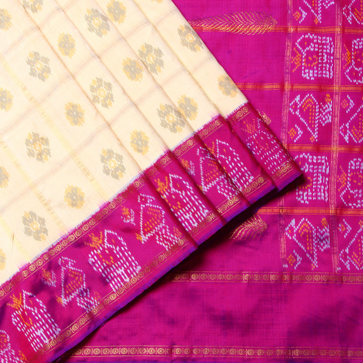 Kuberan Cream Pochampally Silk Saree