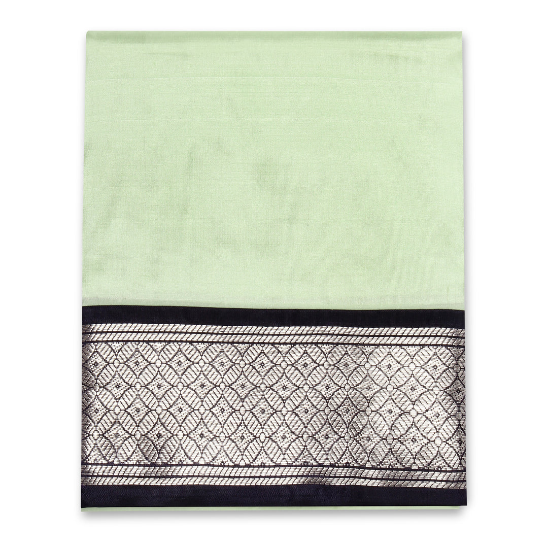 Kuberan Light Pista Green Pure Silk Dhoti