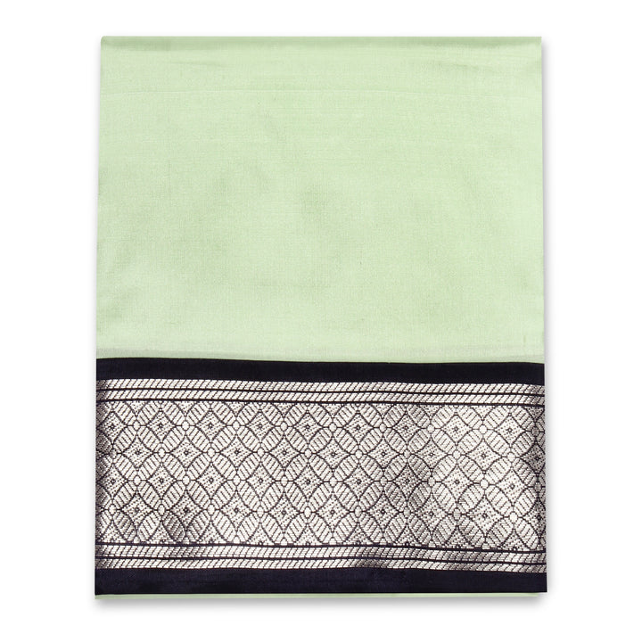 Kuberan Light Pista Green Pure Silk Dhoti
