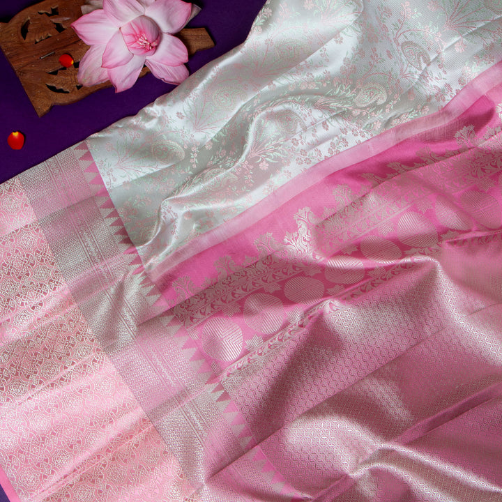 Silver Kanchivaram Saree