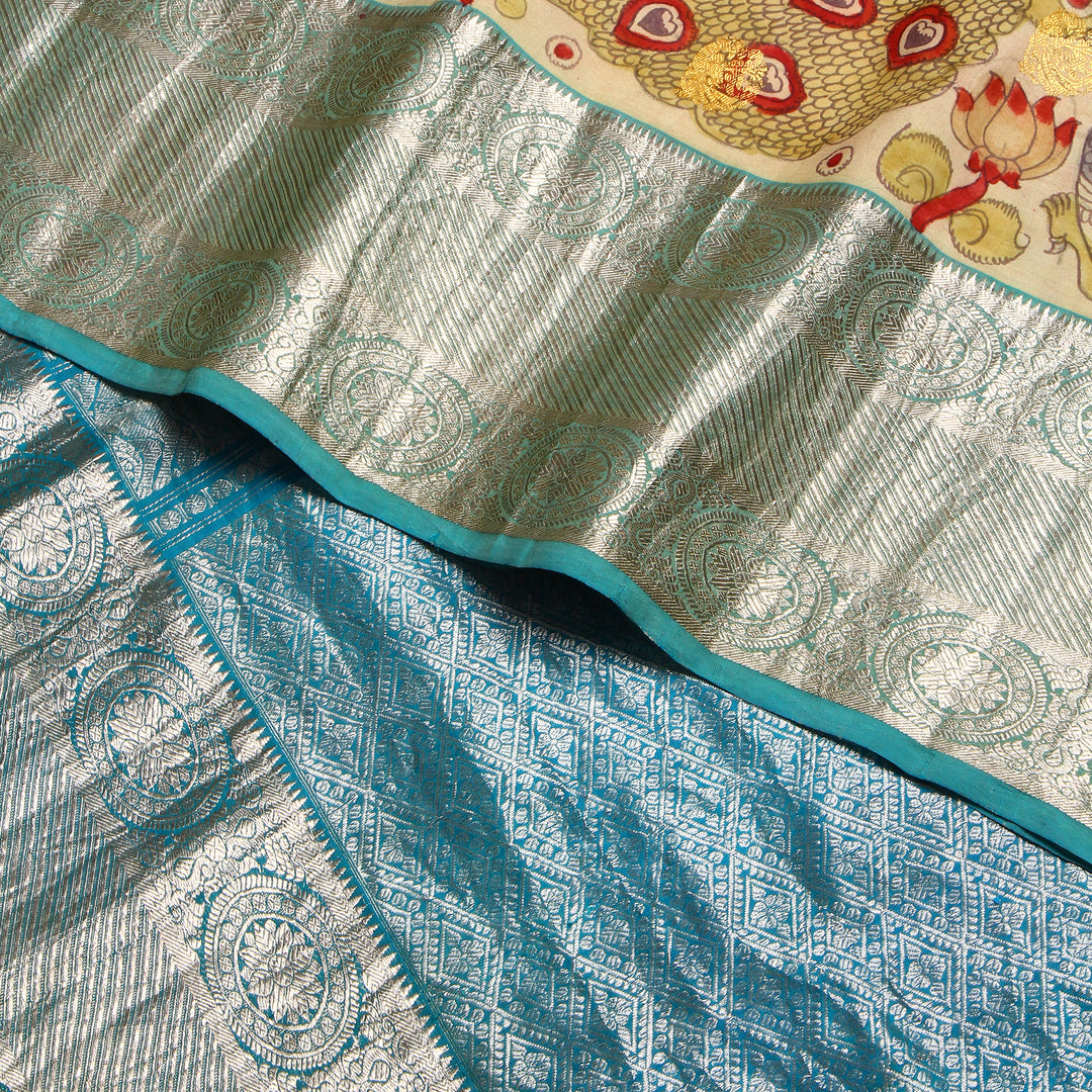 Kuberan Kalamkari Kanchipuram Silk Saree