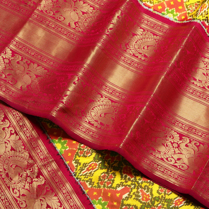 Kuberan Yellow Pochampally Silk Saree