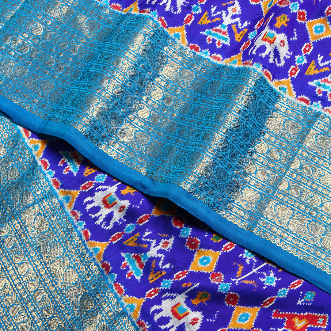 Kuberan Royalblue Pochampally Silk Saree