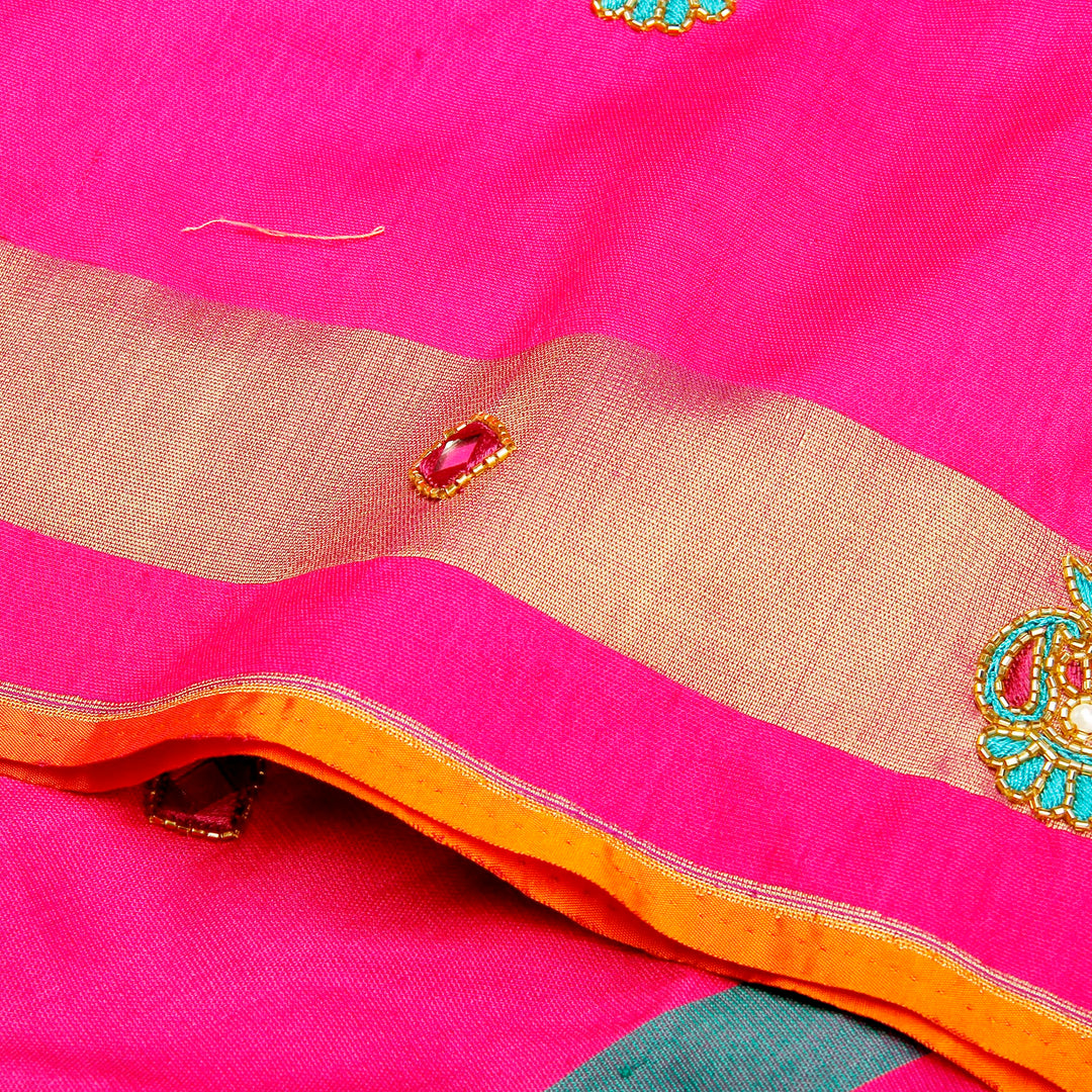 Kuberan Pink Fancy Saree
