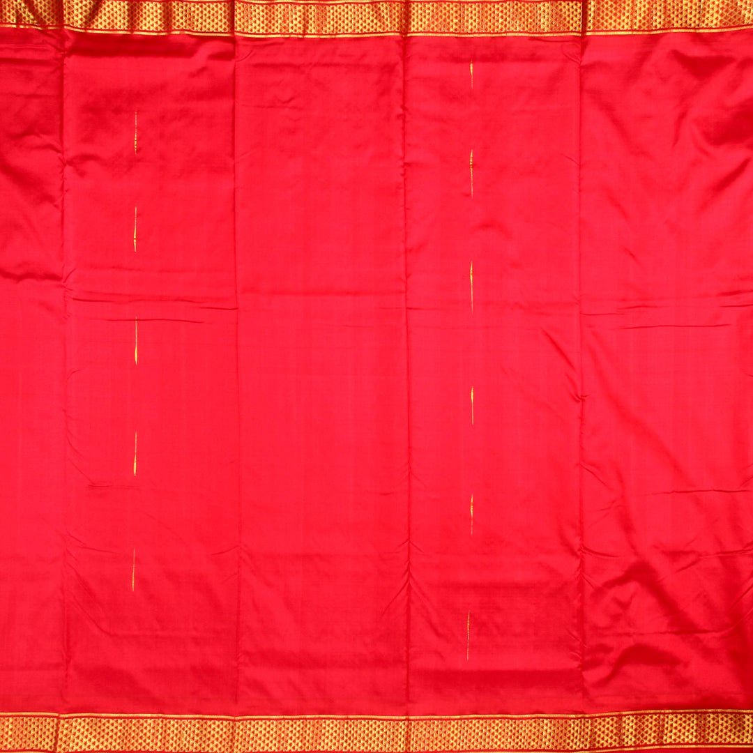 Kuberan Red 9 Yards Silk Saree