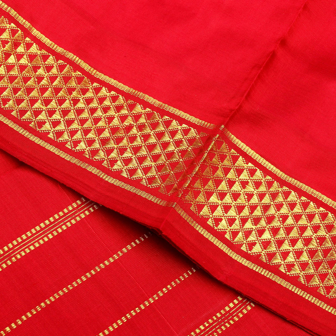 Kuberan Red 9 Yards Silk Saree