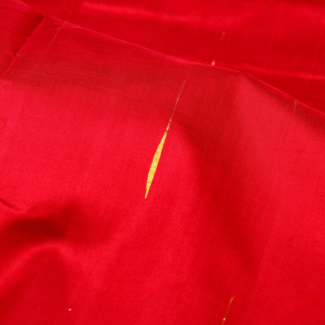Kuberan Red 9 Yards Silk Saree
