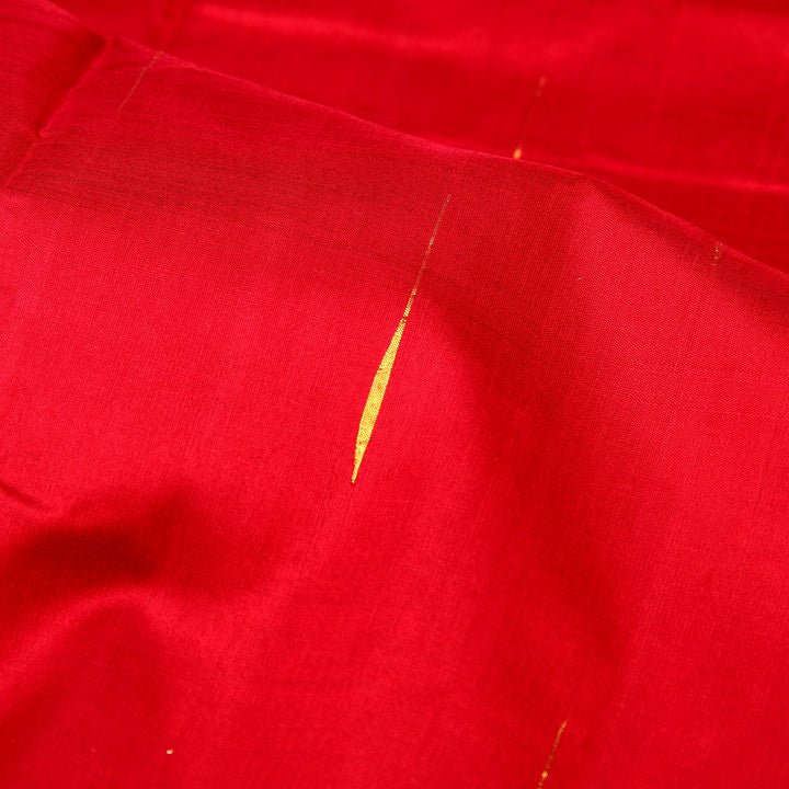 Kuberan Red 9 Yards Silk Saree