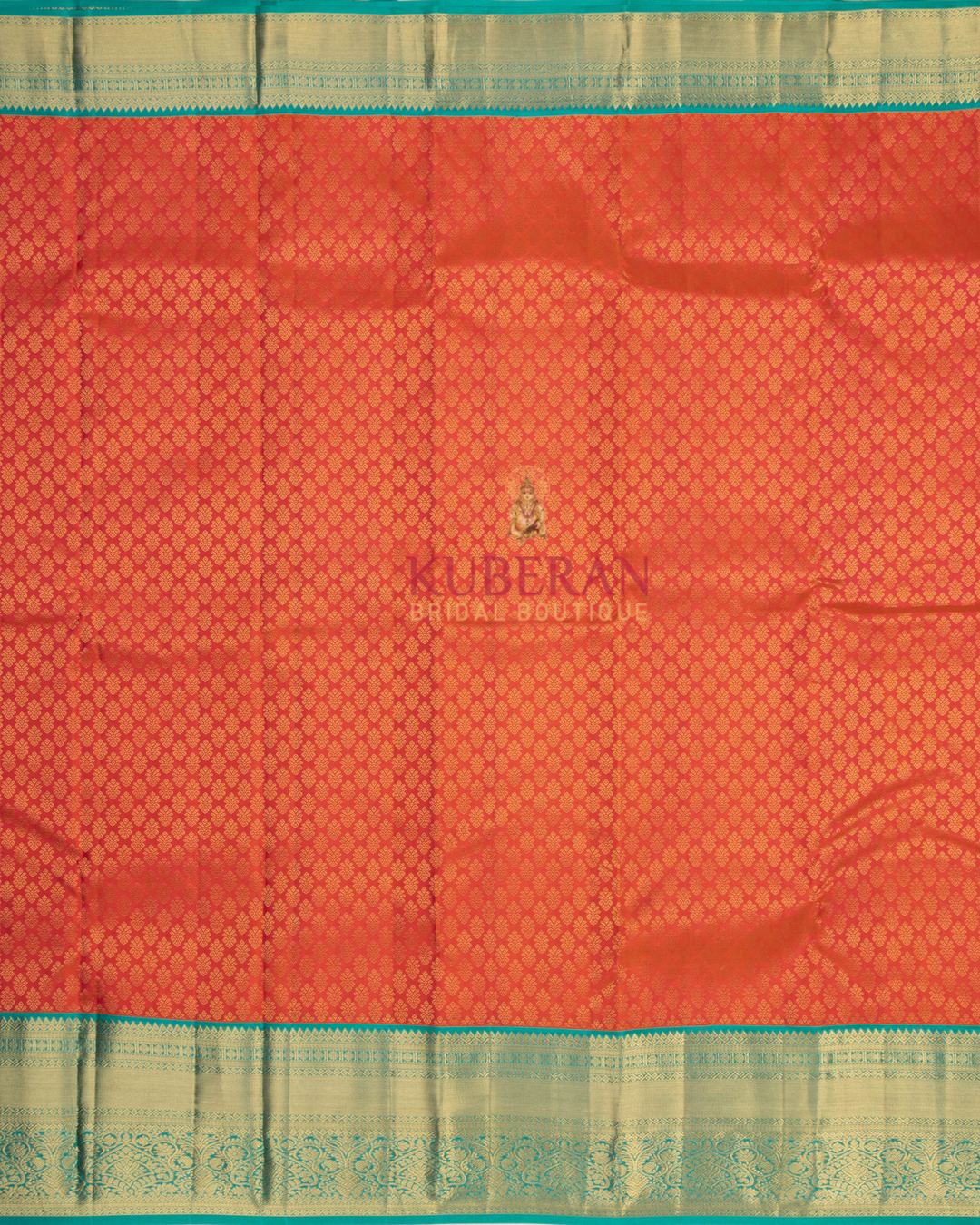 Kuberan Peach Pink Kanchivaram Silk Saree