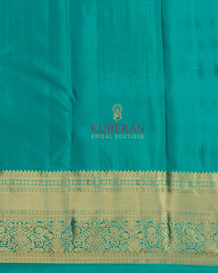 Kuberan Peach Pink Kanchivaram Silk Saree