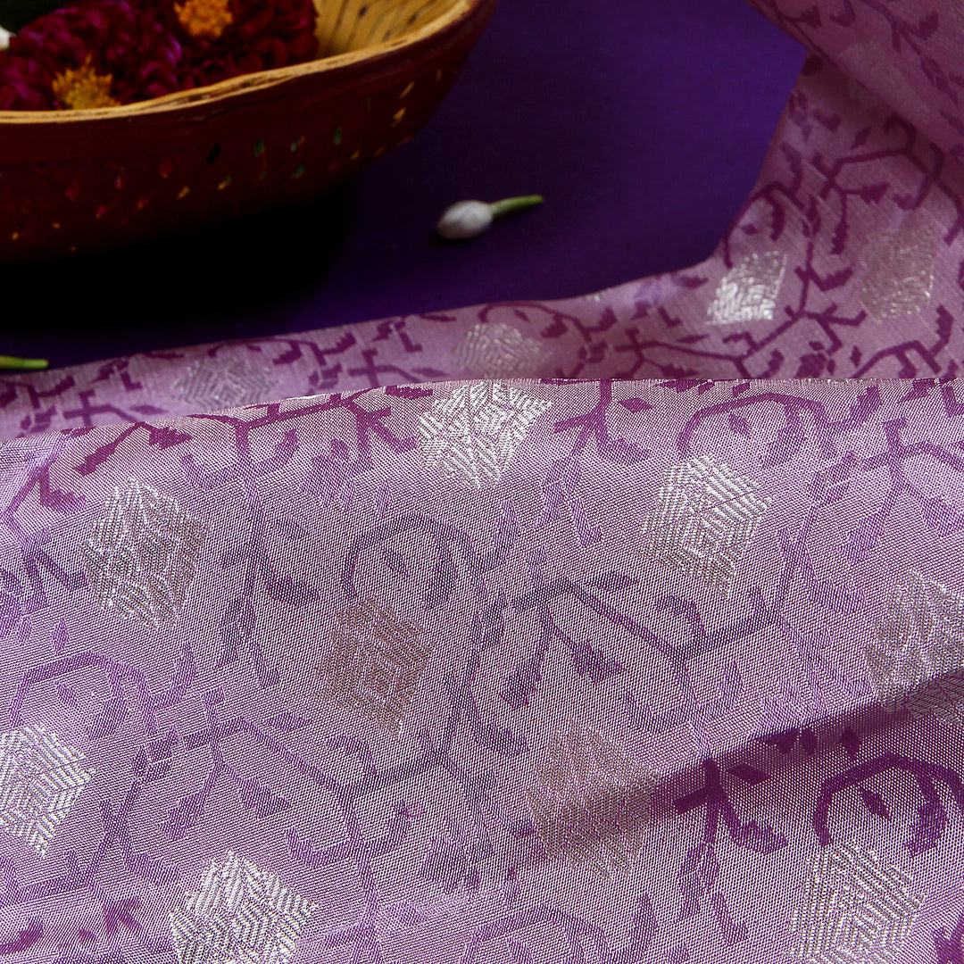 Lavender Kanchivaram Saree