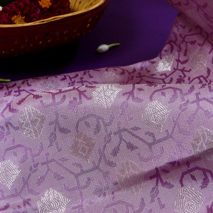 Lavender Kanchivaram Saree
