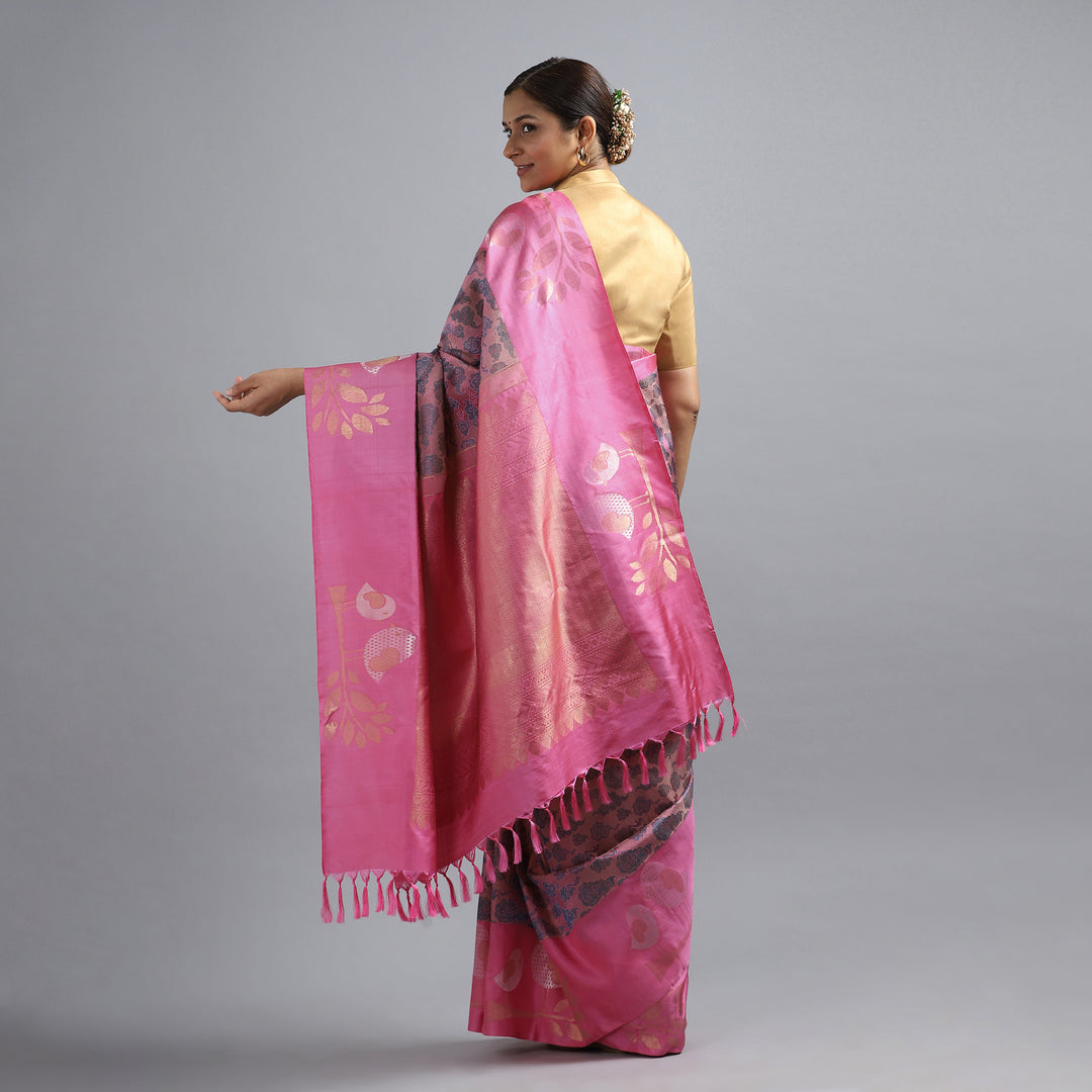 Pink Kanchivaram Silk Saree