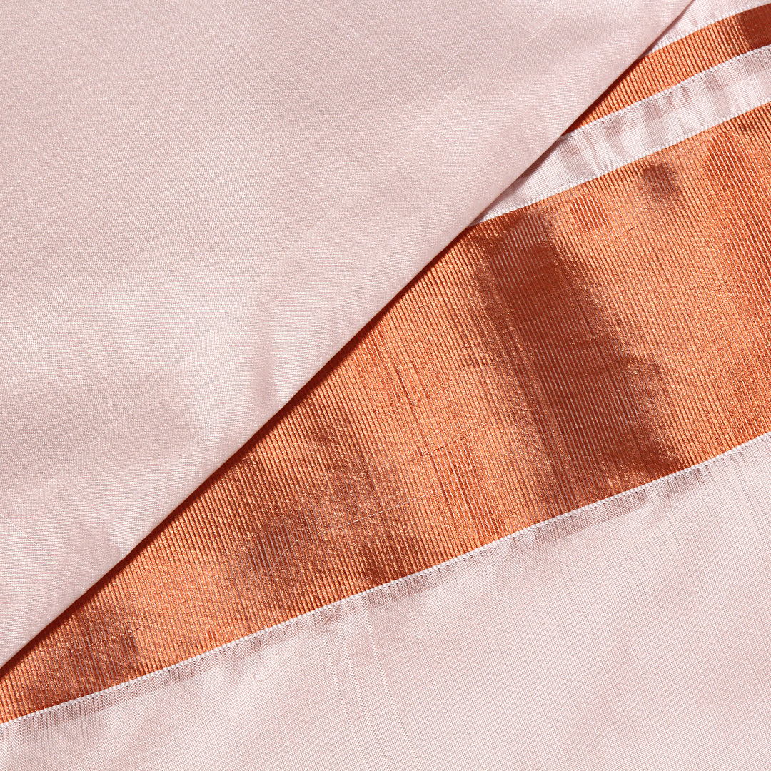 Kuberan Light Pink Pure Silk Dhoti