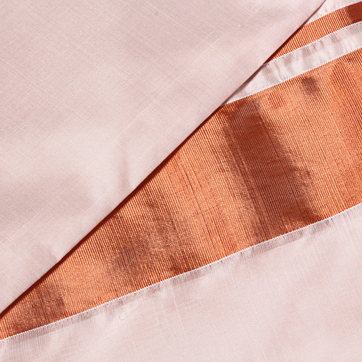 Kuberan Light Pink Pure Silk Dhoti